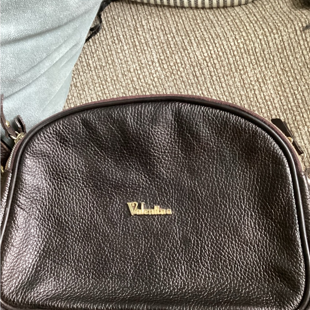 Valentina black Leather crossbody Bag